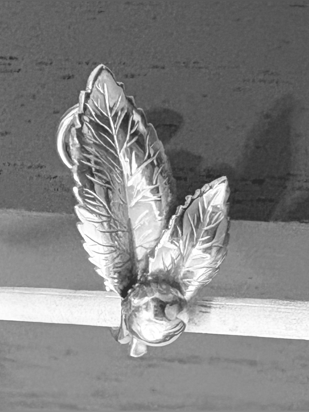 DANECRAFT 925 Sterling Silver Antique Art Deco Leaf Screw Back Earrings FIRM - Picture 8 of 10
